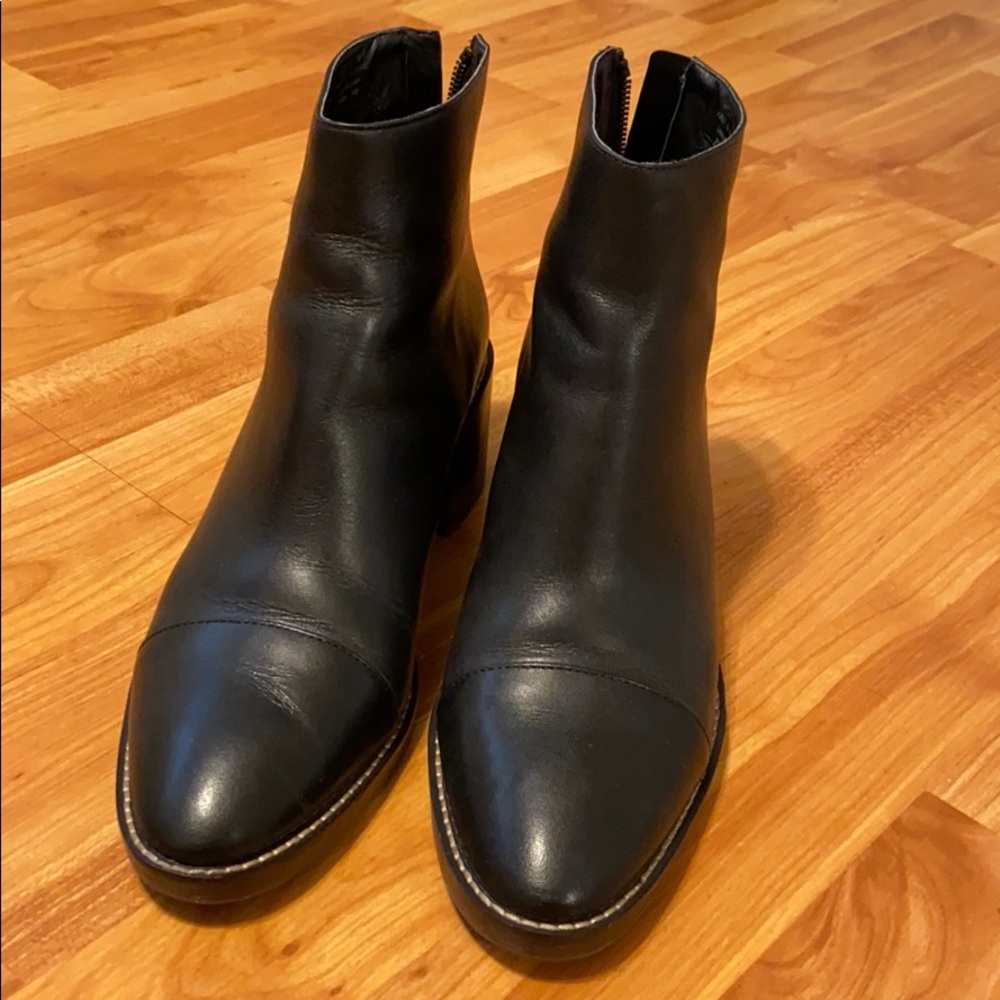 COLE HAAN waterproof black booties